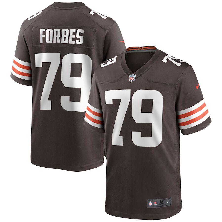 Men Cleveland Browns #79 Drew Forbes Nike Brown Game NFL Jersey->->NFL Jersey